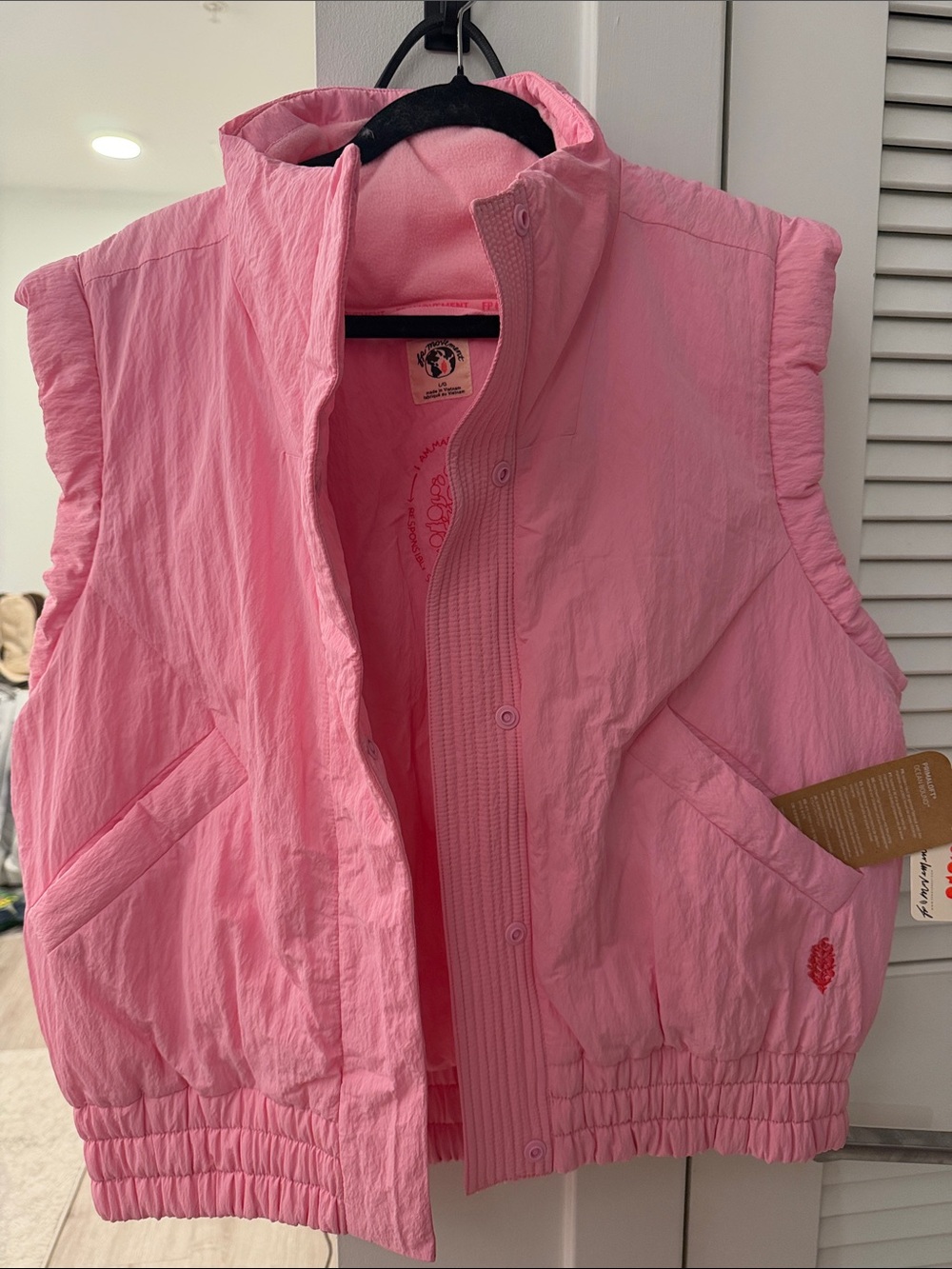 Women’s Free People Movement pink puffer vest